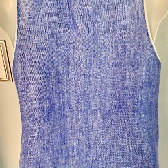 Joie Tamaline Loose Fit XS 0 2 4 Designer Boutique Tank Top Blue Linen Like New! - Picture 4 of 7